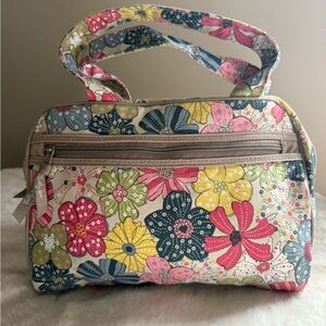 Thirty-one Floral Canvas Top-Cosmetic/Toiletry Bag- Multicolor